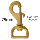 Saddlery Trading Company Hardware Brass Snaphook Flat Swivel