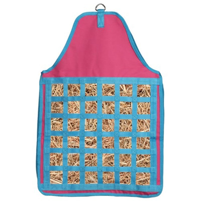 Saddlery Trading Company Stable & Tack Room Accessories Blue/Pink Heavy Duty Slow Feed Hay Bag