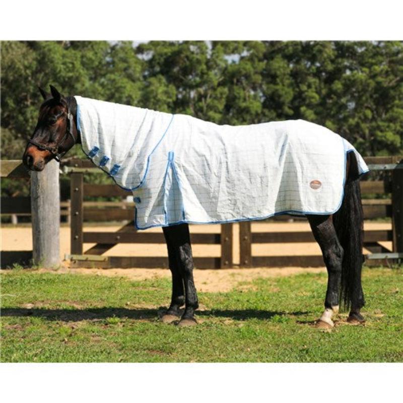 Saddlery Trading Company Summer Horse Rugs 5ft6 Tear Stop Combo with Two-Tone Blue