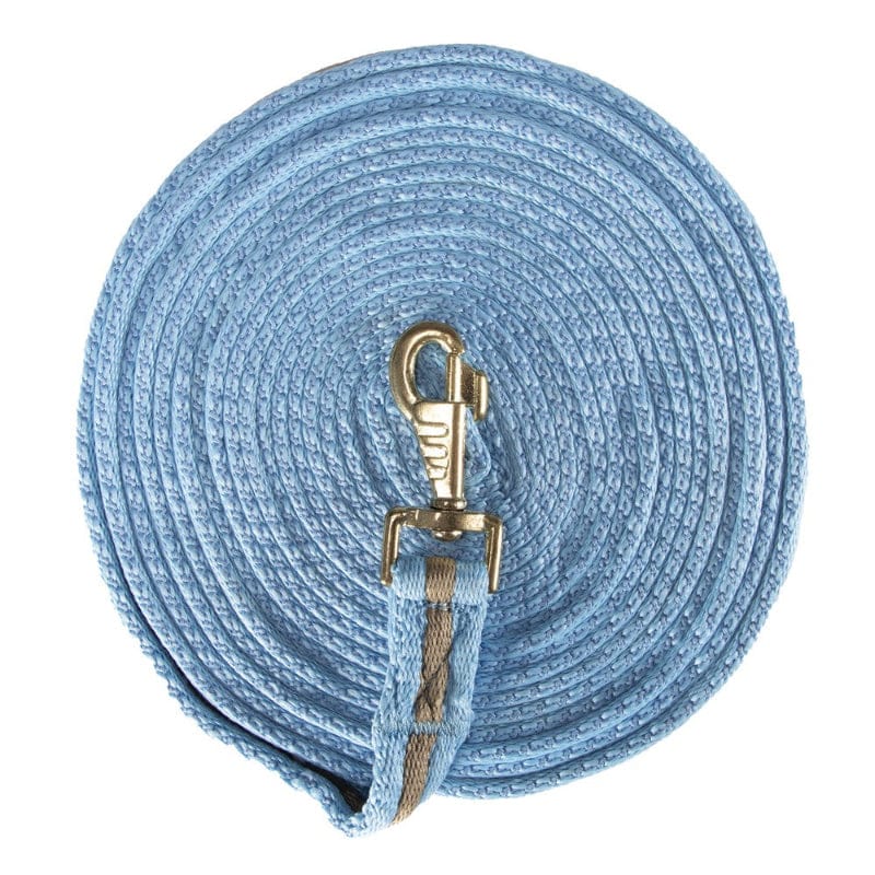 Saddlery Trading Company Training Equipment Baby Blue/Beige Soft Tubular Web Lunge Lead