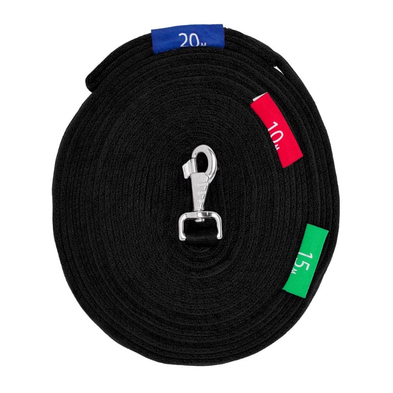 Saddlery Trading Company Training Equipment Black Lunge lead with Circle Markers (LNG4825)