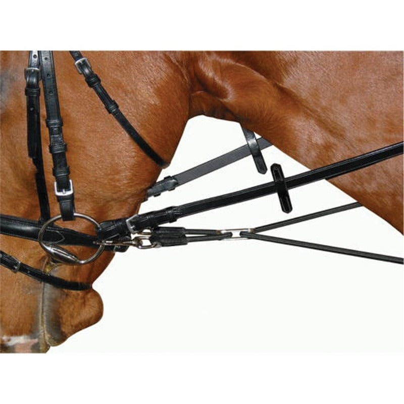 Saddlery Trading Company Training Equipment Leather Side Reins with Elastic Back