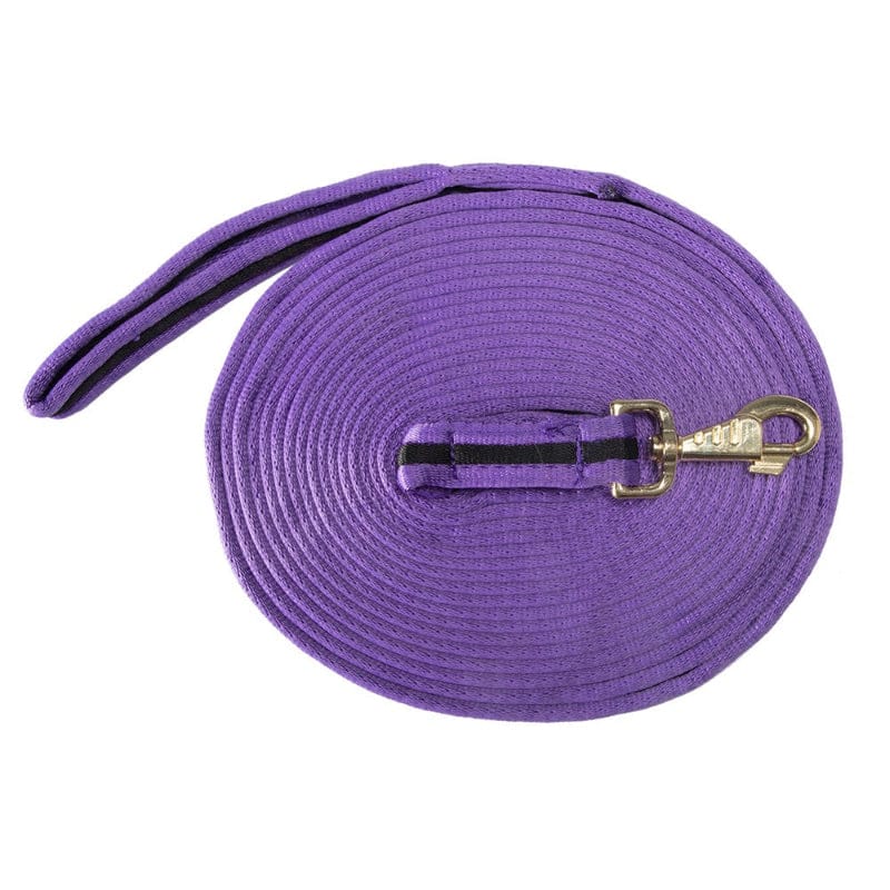 Saddlery Trading Company Training Equipment Purple/Black Soft Tubular Web Lunge Lead