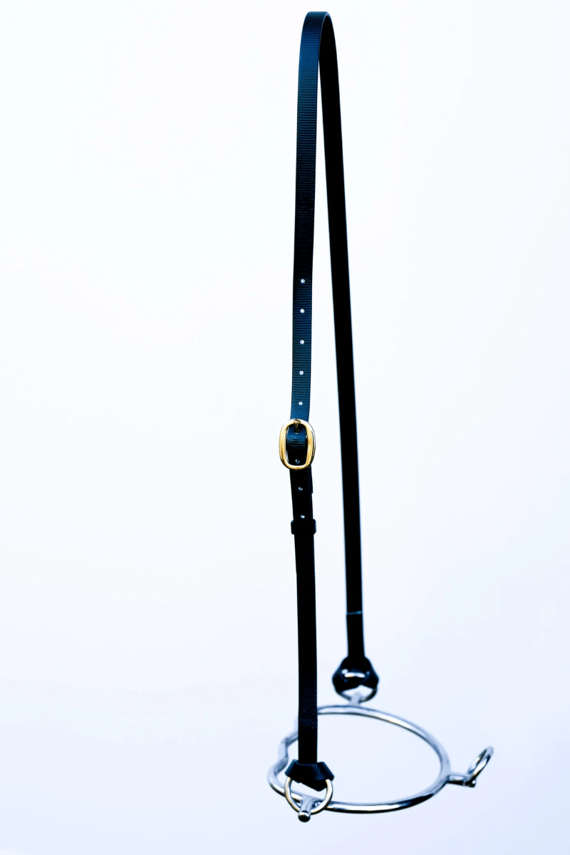 Saddleworld Dural Bridle Accessories Black Good as Gold PVC Chifney Strap (SDCHIFNEY)