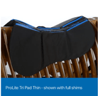 Saddleworld Saddle Pads English Black Prolite Dressage Pad Thin