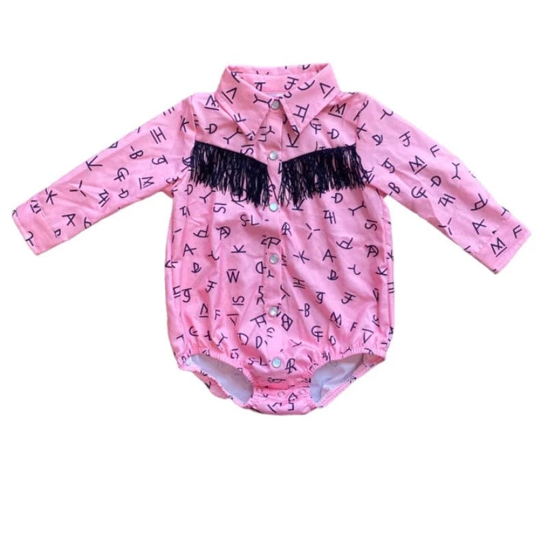 Shea Baby Baby Cowkids 02T Shea Baby Onesie Pink Brand with Pearl Snaps (GWEST02)