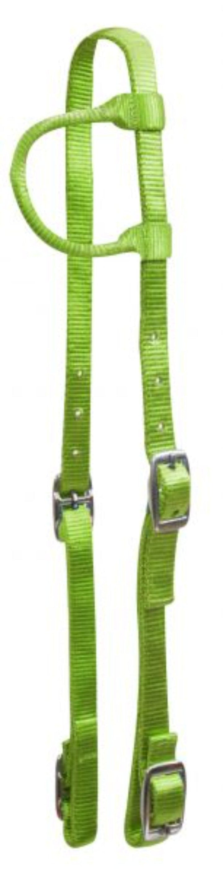 Shiloh Bridles Lime Green Nylon One Ear Headstall (12776)