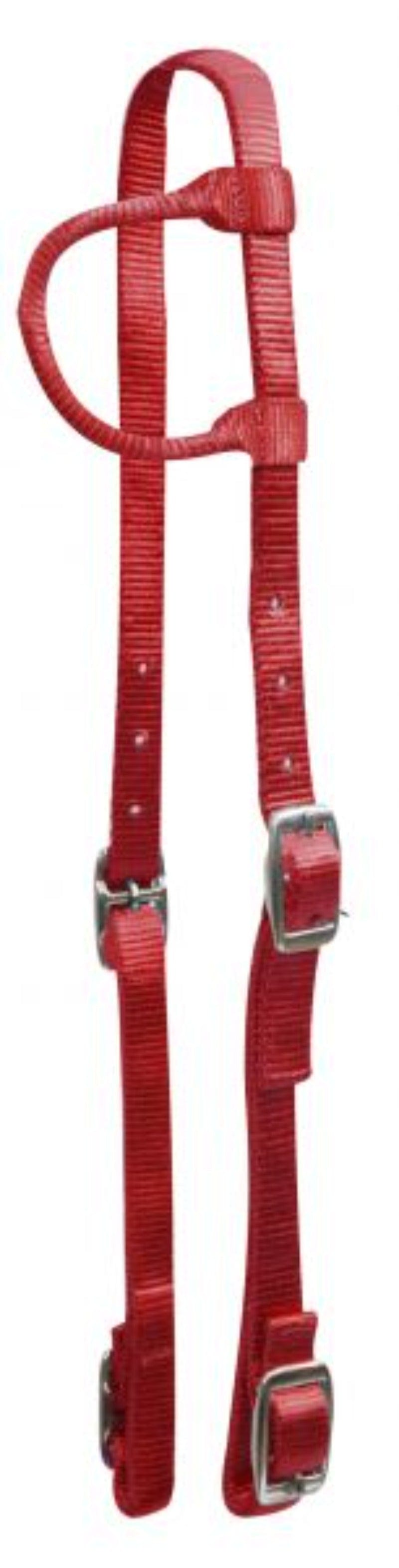 Shiloh Bridles Red Nylon One Ear Headstall (12776)