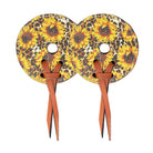 Showman Bits Showman Bit Guards Leather with Sunflower/Cheetah