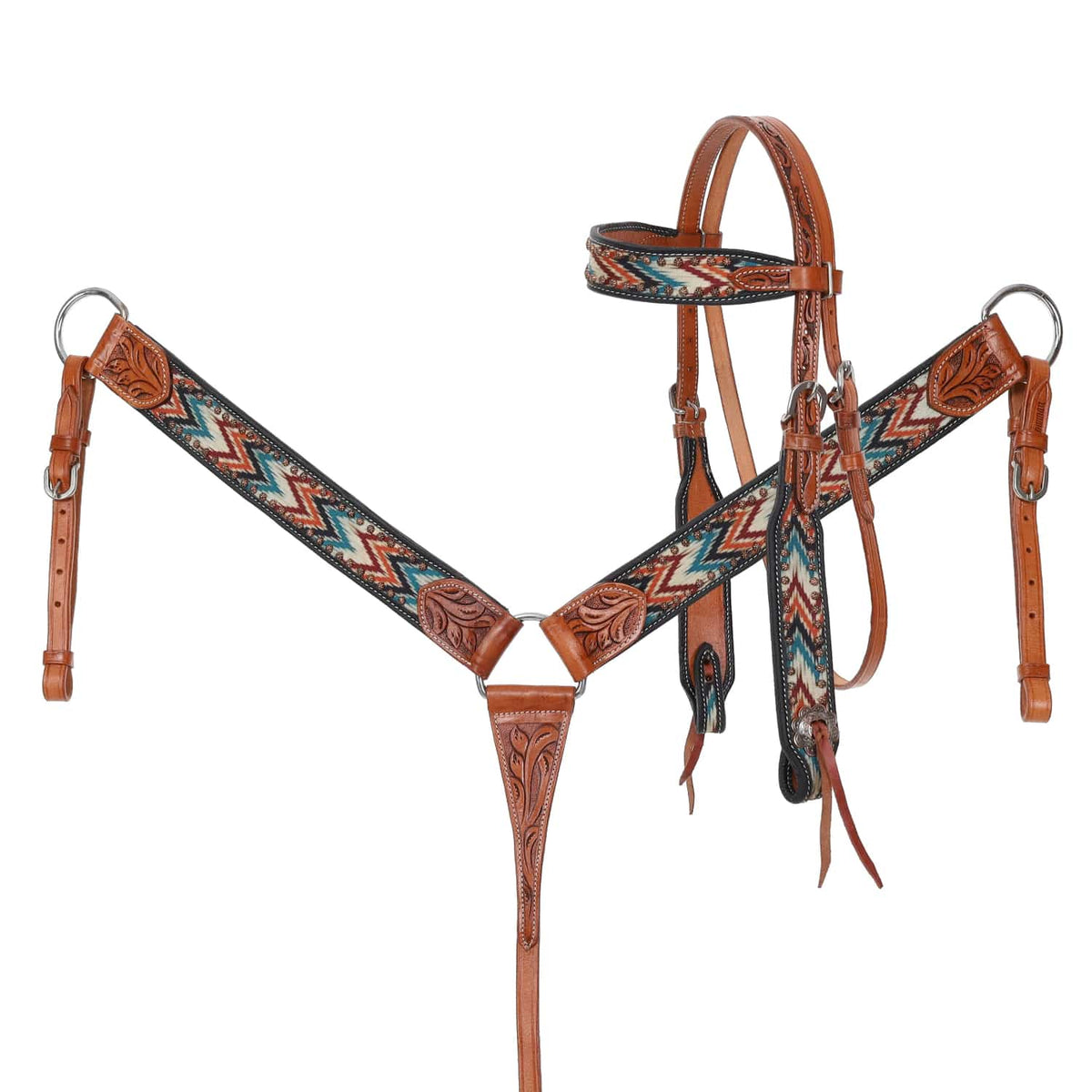 Showman Bridles Cob/Full / Shockwave Showman Headstall & Breastplate Set Shockwave
