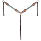 Showman Bridles Cob/Full Showman Headstall & Breastcollar Set Turquoise Trailblazer