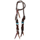 Showman Bridles Cob/Full / Teal Showman One Ear Headstall & Breastplate Set Mohair