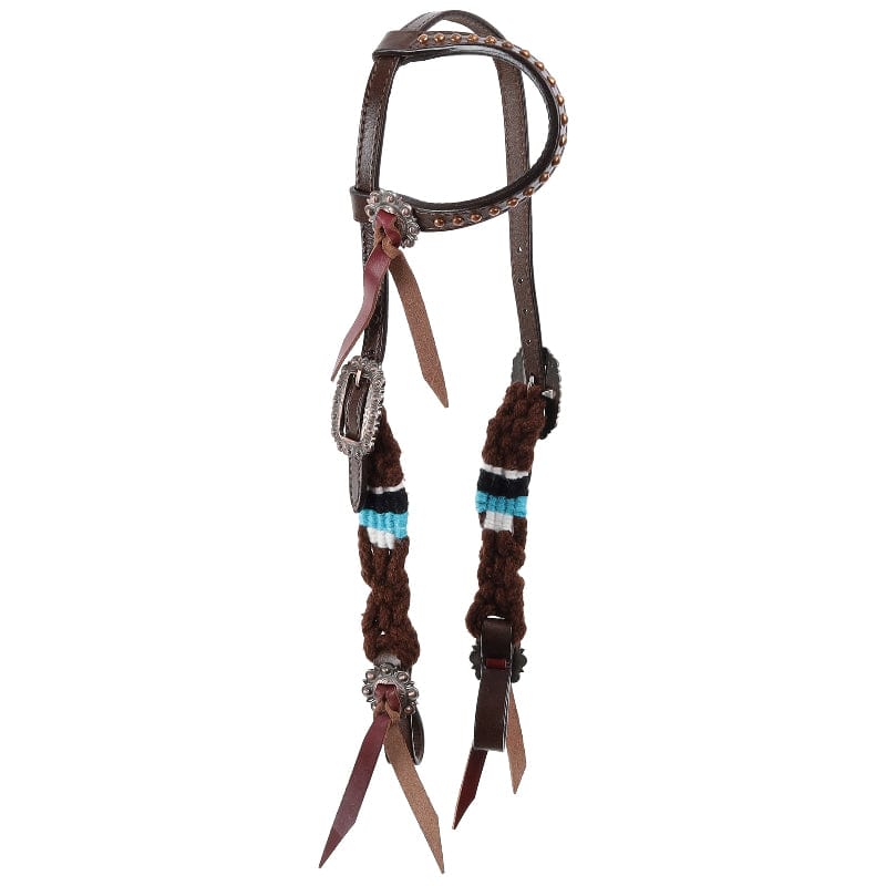 Showman Bridles Cob/Full / Teal Showman One Ear Headstall & Breastplate Set Mohair