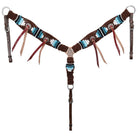 Showman Bridles Cob/Full / Teal Showman One Ear Headstall & Breastplate Set Mohair