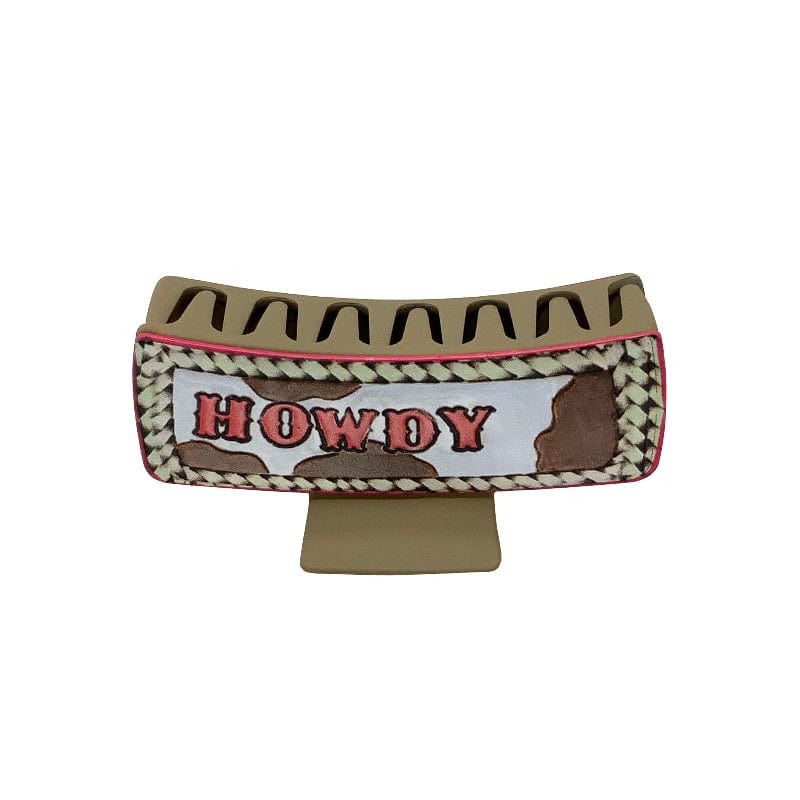Showman Hair Accessories Showman Claw Clip Blush Howdy