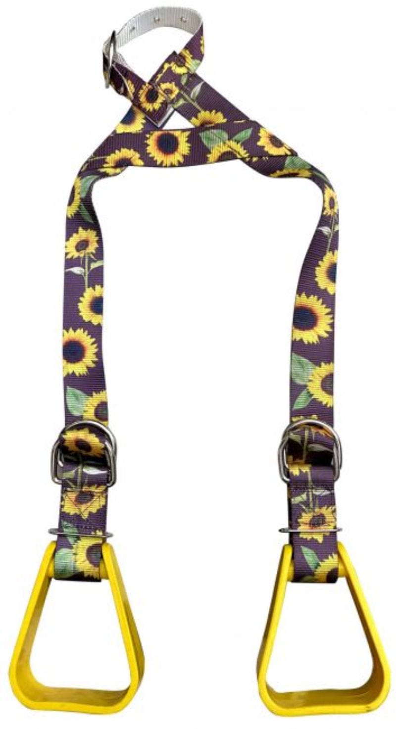 Showman Saddle Accessories Sunflower Print Showman Buddy Stirrups Nylon Adjustable
