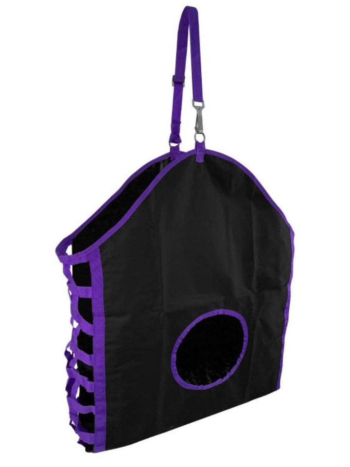 Showman Stable & Tack Room Accessories Purple Showman Hay Bag Feeder Webbed Slow Feed Gussets