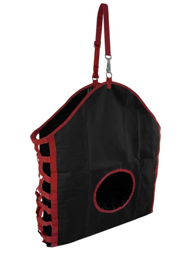Showman Stable & Tack Room Accessories Red Showman Hay Bag Feeder Webbed Slow Feed Gussets