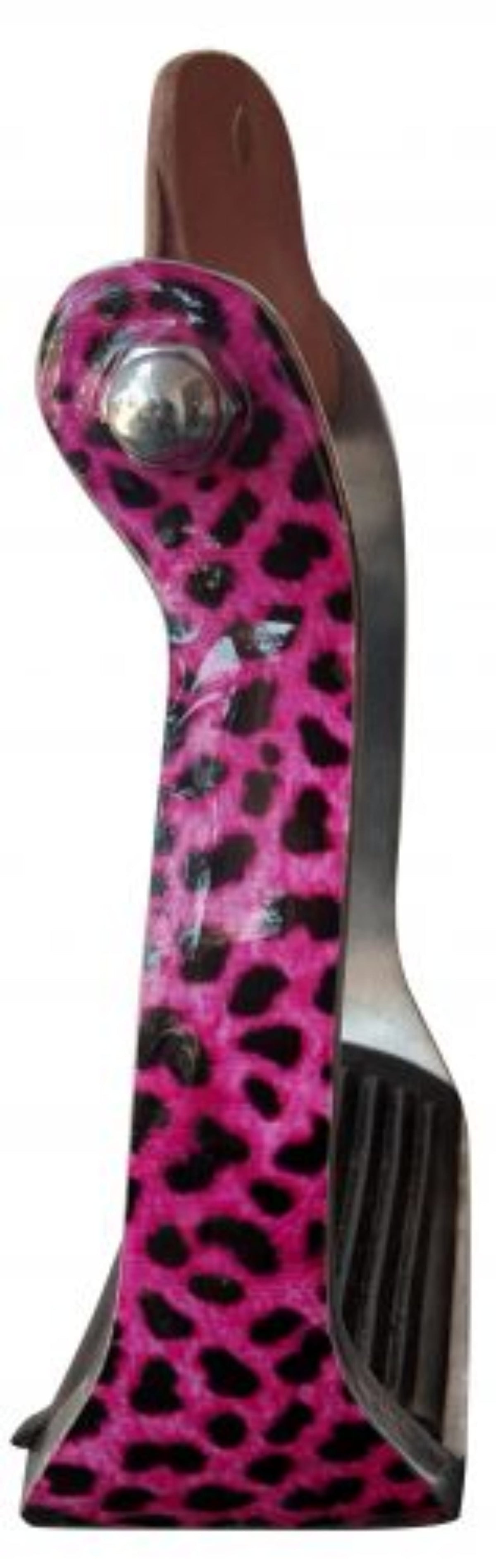 Showman Stirrups Pink Cheetah Showman Oxbows Printed