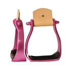 Showman Stirrups Pink Showman Stirrups Colour Coated Aluminium