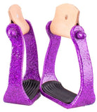 Showman Stirrups Purple Showman Stirrups Glitter Aluminum