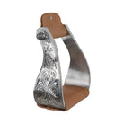 Showman Stirrups Showman Stirrups Polished Aluminum Engraved Wide