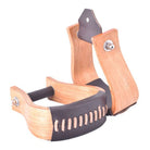 Showman Stirrups Showman Stirrups Wooden with Leather Tread
