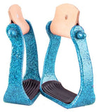Showman Stirrups Teal Showman Oxbows Glitter