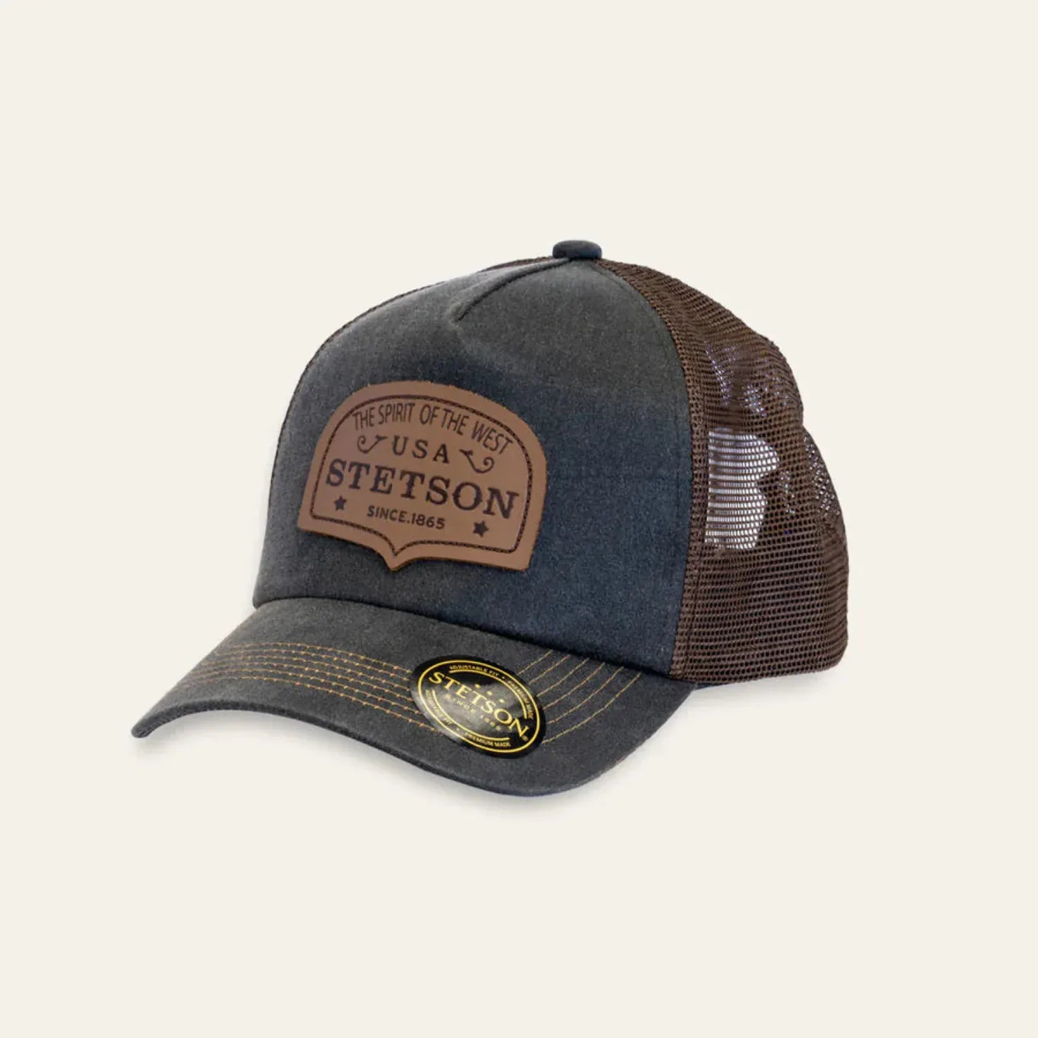 Stetson Caps Brown Stetson Cap Spirit of the West Trucker