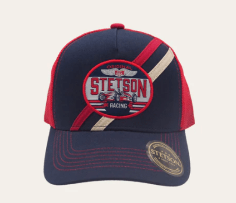 Stetson Caps Navy/Red Stetson Cap Trucker Vintage Racing