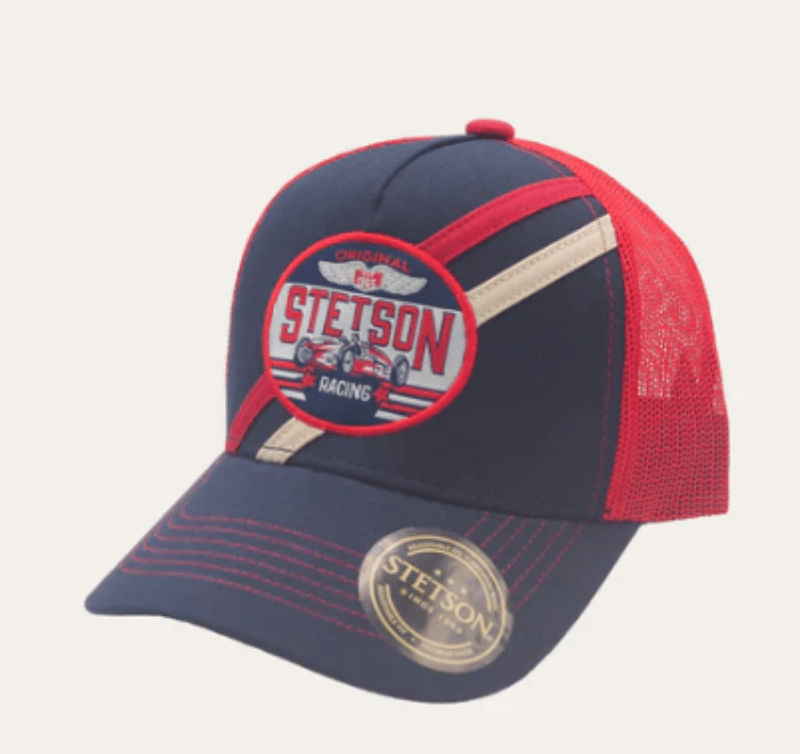 Stetson Caps Navy/Red Stetson Cap Trucker Vintage Racing