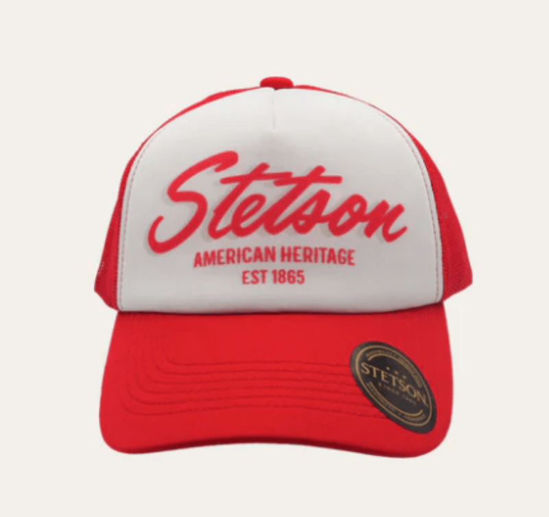 Stetson Caps Red Stetson Cap Trucker Classic