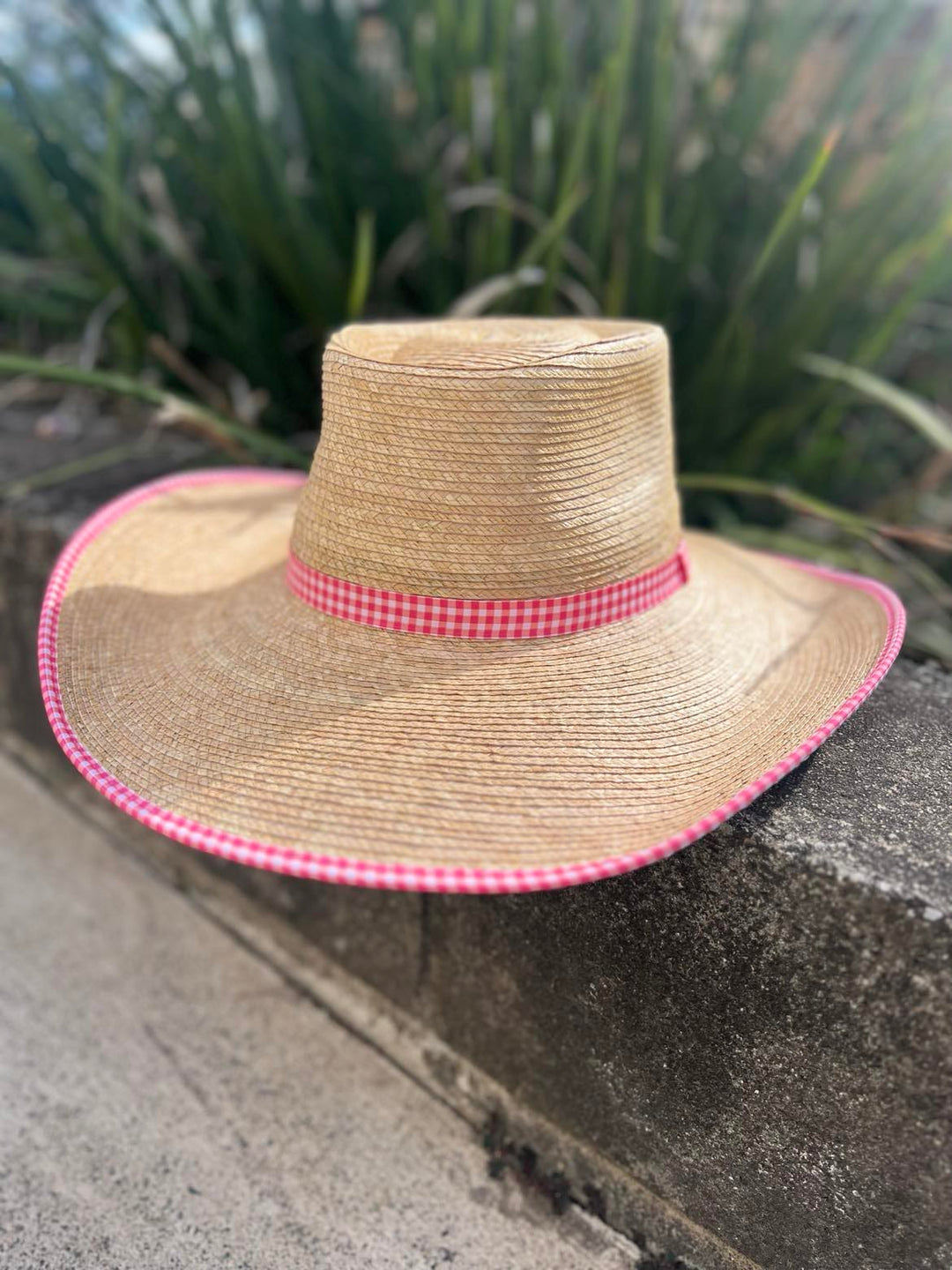 Sunbody Hats 52cm / Pink Gingham Sunbody Hats Ava Oak (HG45AOPC)