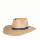 Sunbody Hats 53cm / Navy Lace Sunbody Hat Reata 3 Oak Palm 4.5in Brim with Lace
