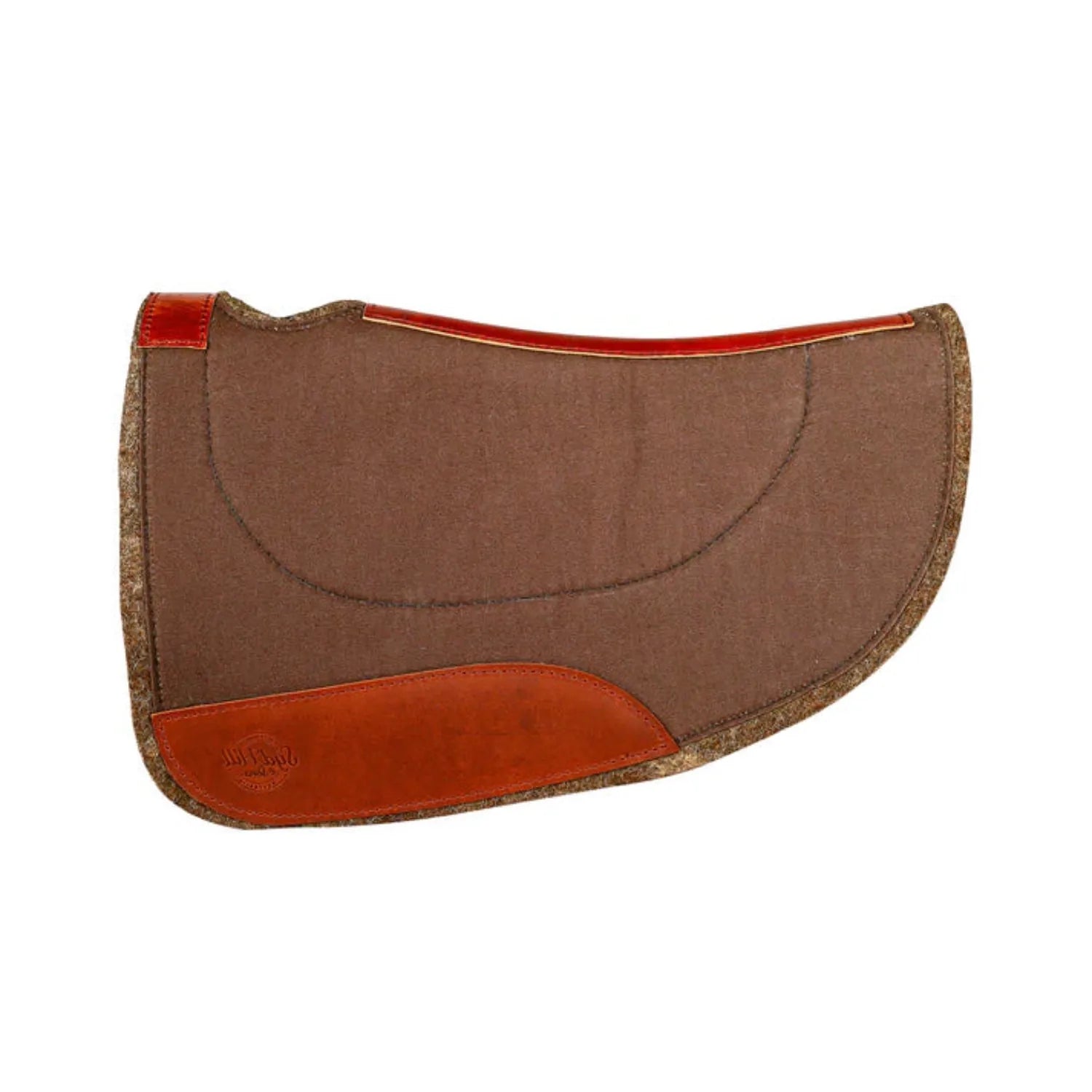Syd Hill Saddle Pads Western 12mm / Brown Syd Hill Saddle Pad Contoured Barrel Short