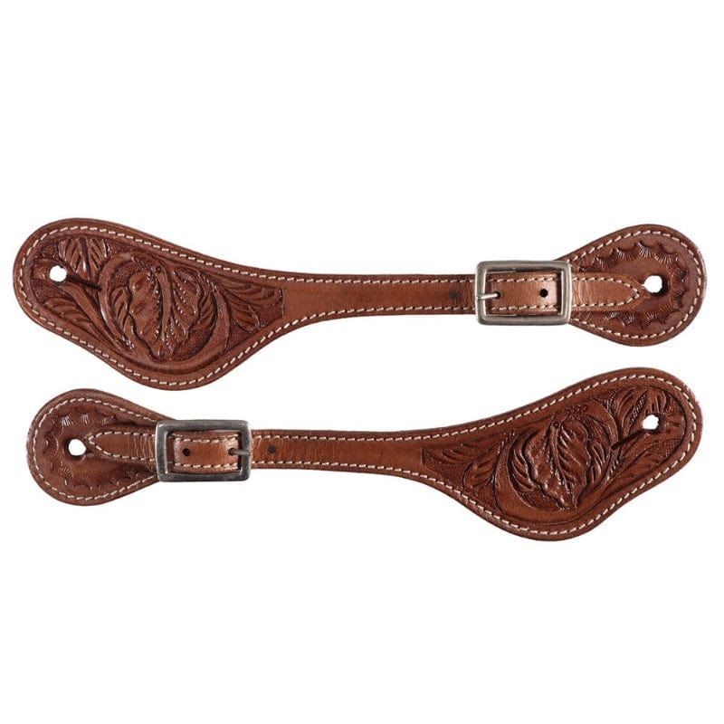 Texas Tack Spur Straps Floral Embossed Spurs Straps (TEX7525)