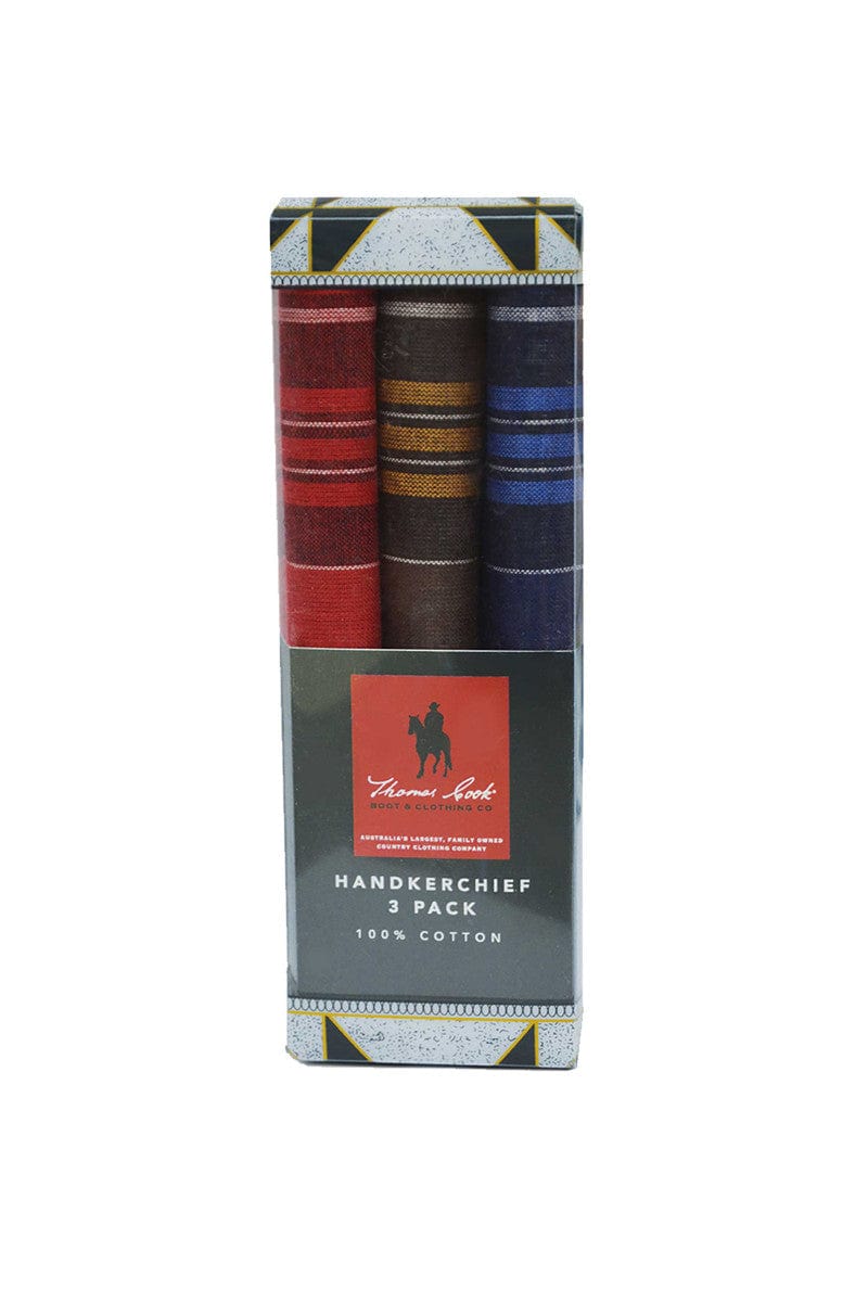 Thomas Cook Gifts - Homewares ONE SIZE / Multi Colour Thomas Cook 100% Cotton Handkerchief 3 Pack