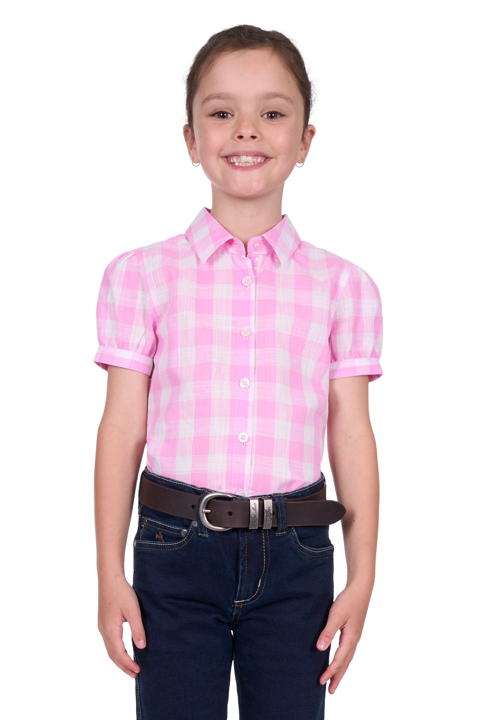 Thomas Cook Kids Shirts 04 / Pink/White Thomas Cook Shirt Girls Eliza Short Sleeve