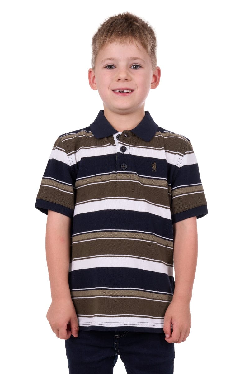 Thomas Cook Kids Shirts 10 / Navy/Tan Thomas Cook Polo Boys Matteo