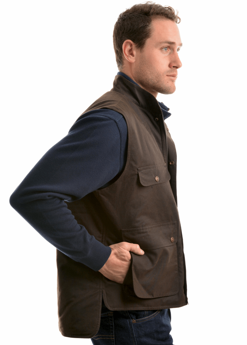 Thomas Cook Mens Jumpers, Jackets & Vests High Country Mens Oilskin Vest