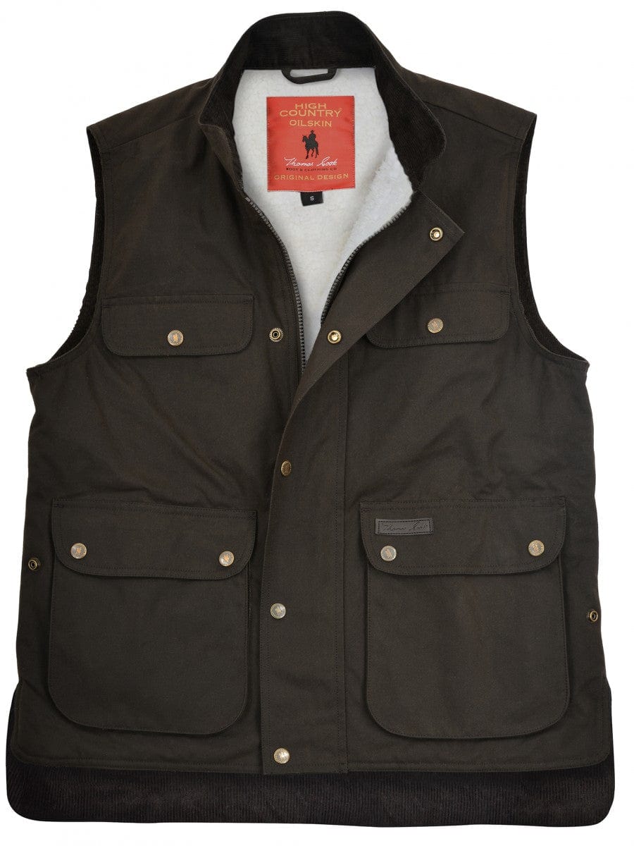 Thomas Cook Mens Jumpers, Jackets & Vests M High Country Mens Oilskin Sherpa Vest (TCP1631408)