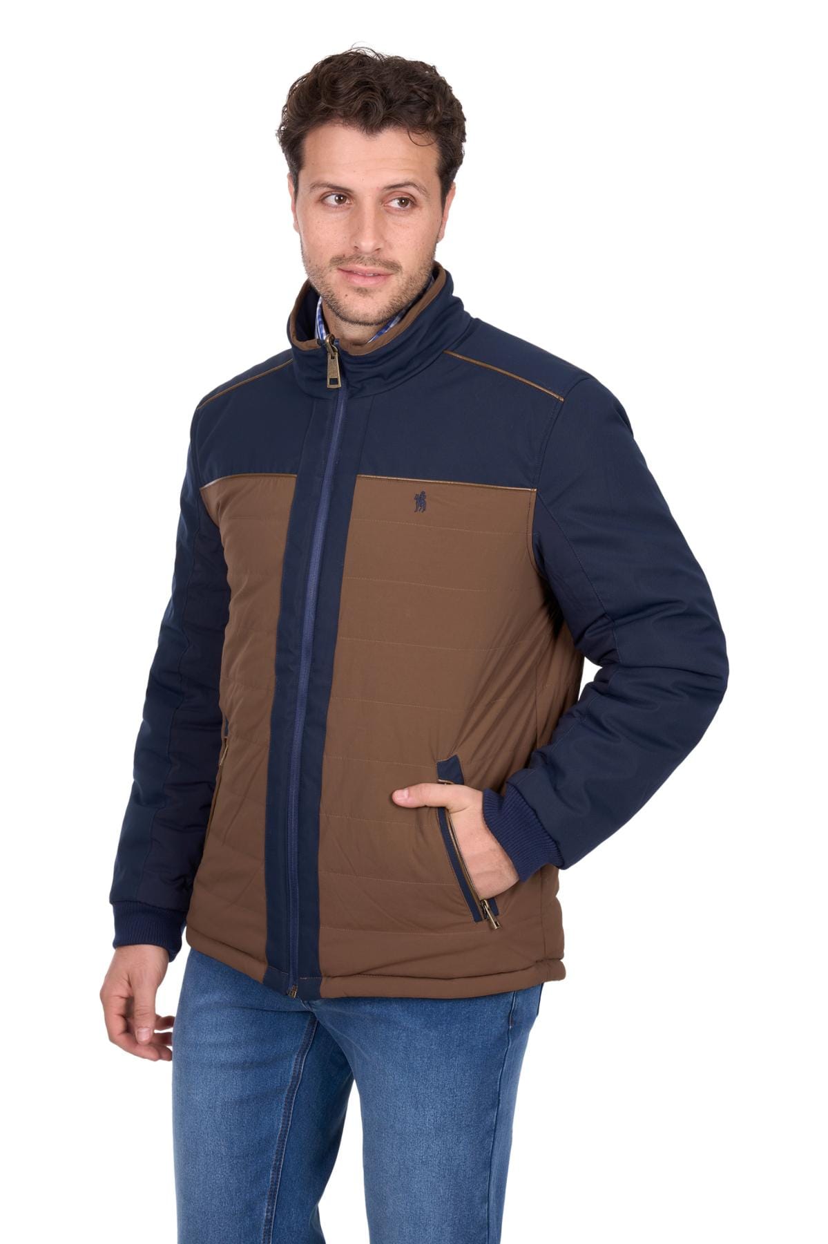 Thomas Cook Mens Jumpers- Jackets - Vests M / Navy/Tan Thomas Cook Jacket Mens Toby Reversible