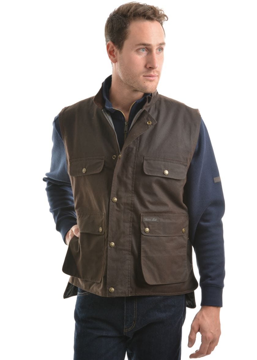 Thomas Cook Mens Jumpers, Jackets & Vests High Country Mens Oilskin Vest (TCP1632408)