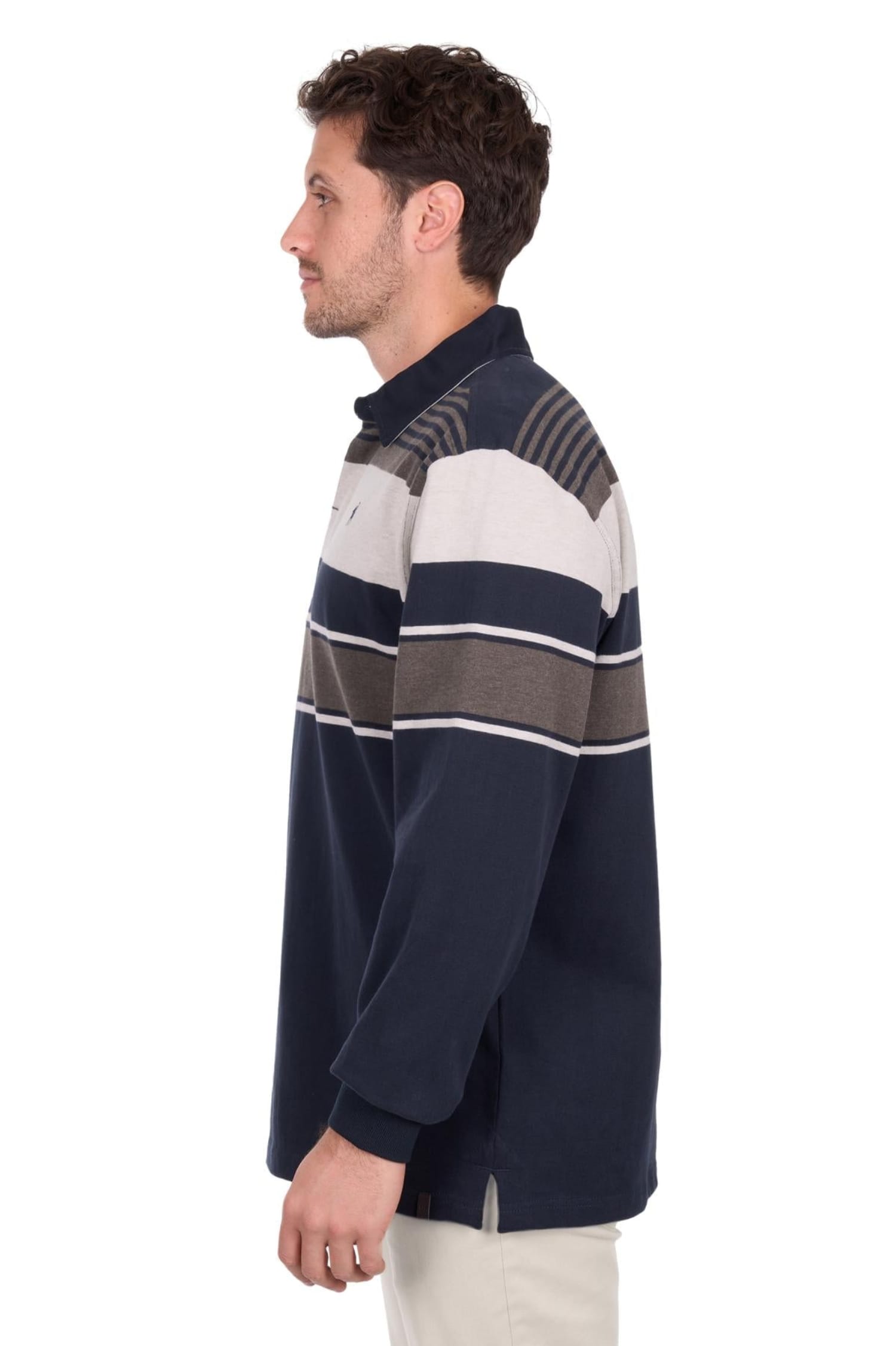 Thomas Cook Mens Jumpers- Jackets - Vests Thomas Cook Jumper Mens Bryan Stripe Rugby