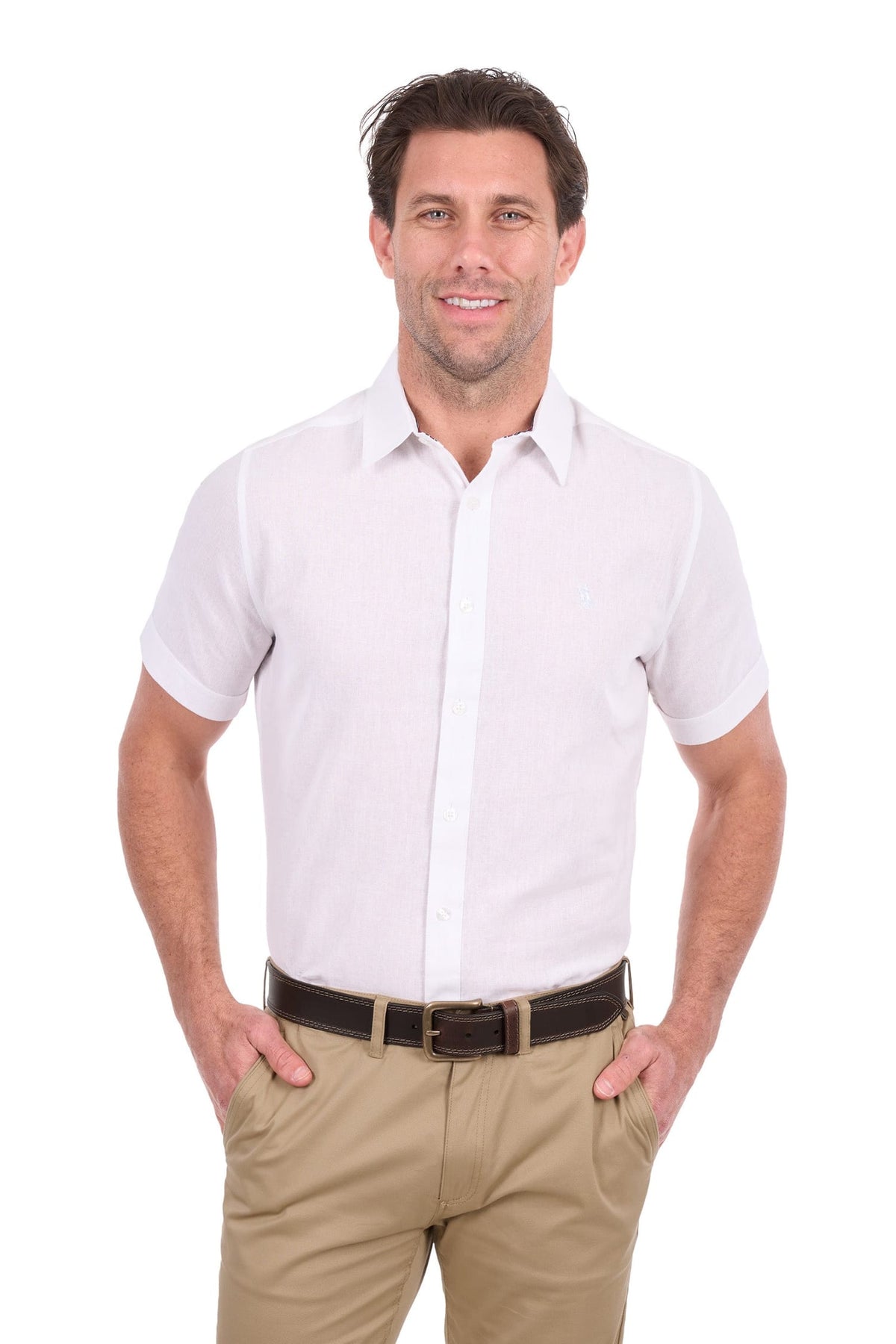 Thomas Cook Mens Shirts M / White Thomas Cook Shirt Mens Linen