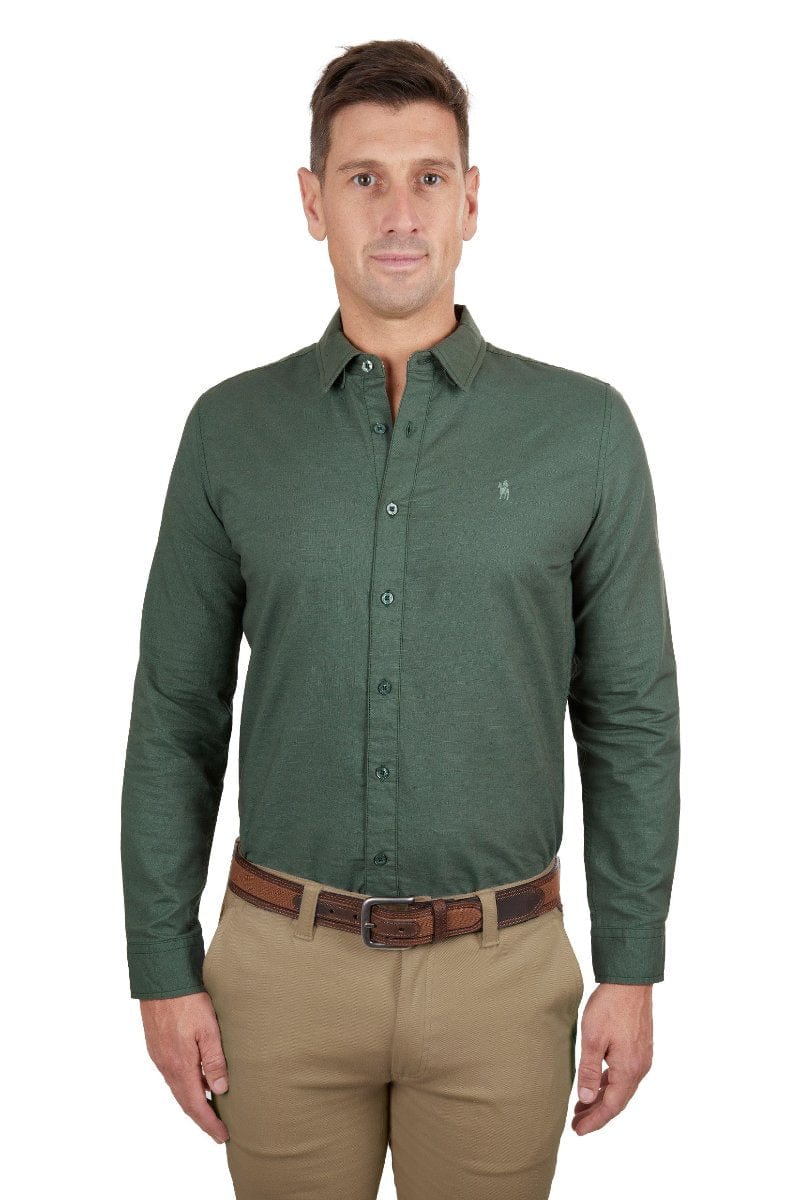 Thomas Cook Mens Shirts S / Green Thomas Cook Shirt Mens Tailored Linen