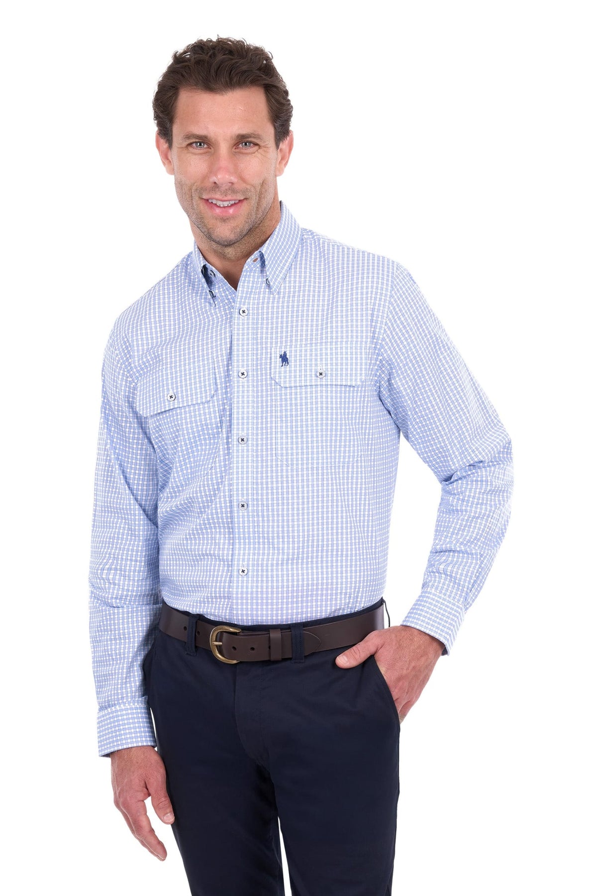 Thomas Cook Mens Shirts S / Light Blue/White Thomas Cook Shirt Mens Isaac