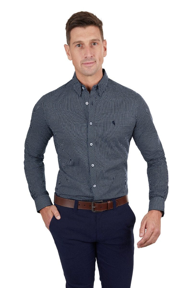 Thomas Cook Mens Shirts S / Navy/Blue Thomas Cook Shirt Mens Cade Tailored