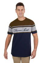 Thomas Cook Mens Shirts S / Navy/Dark Tan Thomas Cook Tee Mens Brock