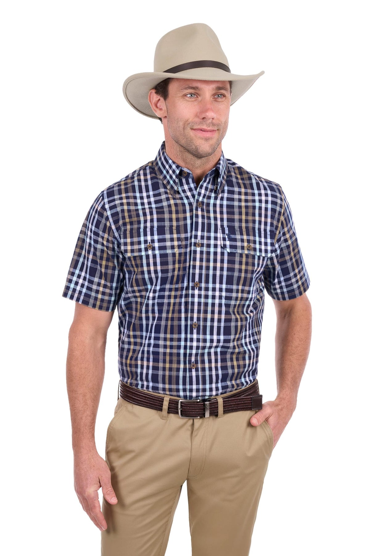Thomas Cook Mens Shirts S / Navy/Light Blue Thomas Cook Shirt Mens Finley